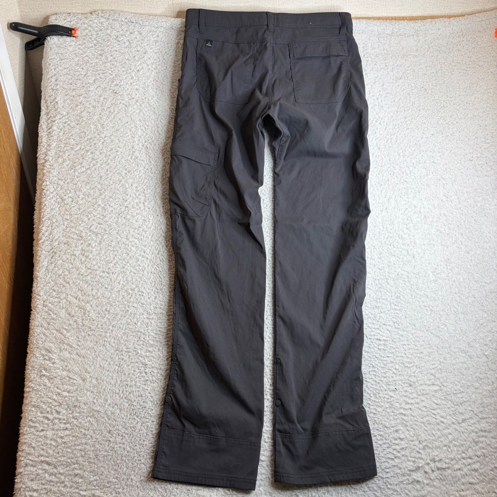 Prana Zion Hiking Pants Mens 33x36 (34) Gray Cargo Stretch Outdoor M4ST36110